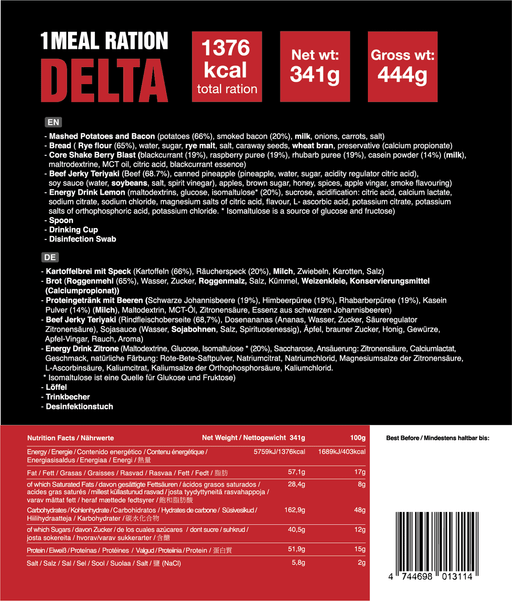 Ration d'1 Repas Delta - Tactical Foodpack