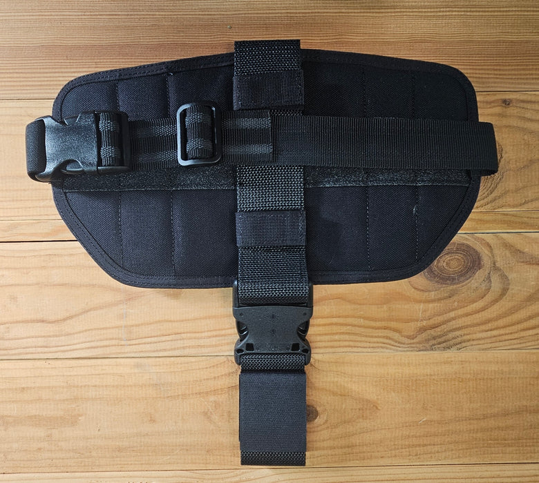 Plaque Tactique Cuisse MOLLE Noire JTECH - OCCASION