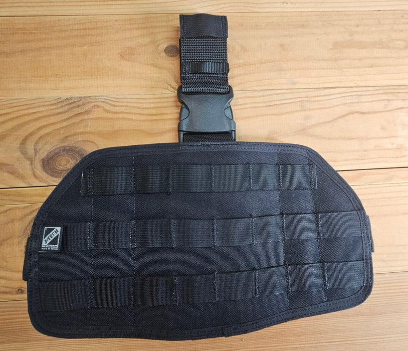 Plaque Tactique Cuisse MOLLE Noire JTECH - OCCASION