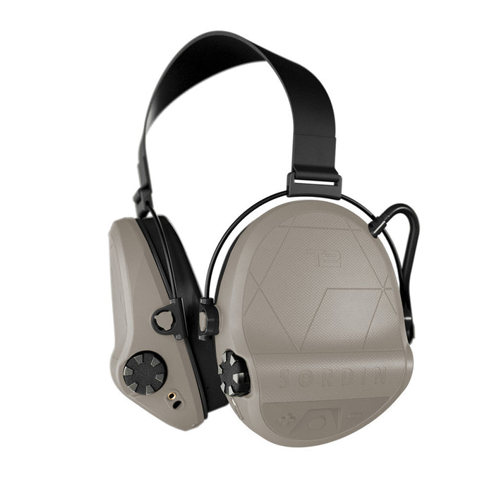 Casque anti-bruit Suprême T2 serre-nuque tissu noir - Tan