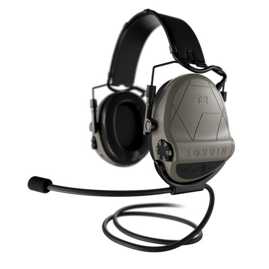 Casque anti-bruit Suprême T2 serre-tête cuir noir - Tan