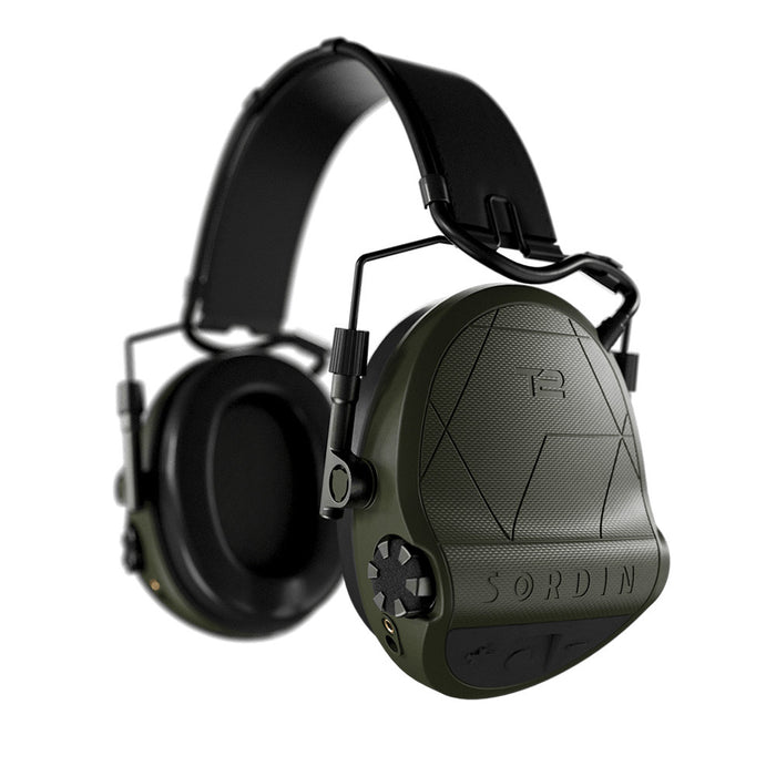 Casque anti-bruit Suprême T2 serre-tête cuir noir - Vert Olive
