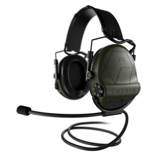 Casque anti-bruit Suprême T2 serre-tête cuir noir - Vert Olive