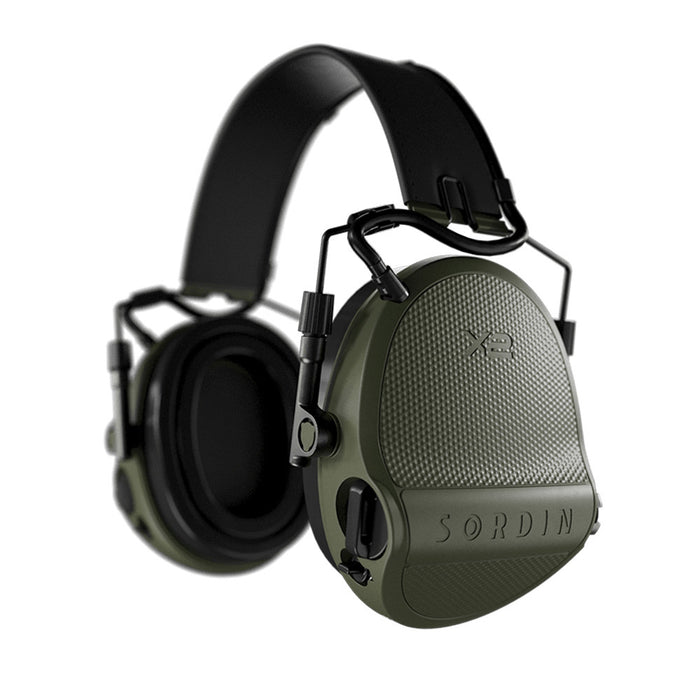 Casque anti-bruit Suprême X2 BT serre-tête cuir noir - Vert Olive