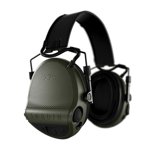 Casque anti-bruit Suprême X2 BT serre-tête cuir noir - Vert Olive