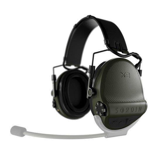 Casque anti-bruit Suprême X2 BT serre-tête cuir noir - Vert Olive