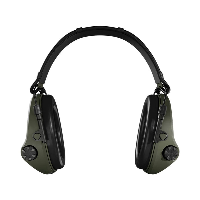 Casque anti-bruit Suprême X2 avec serre-tête cuir noir et anneaux d'hygiène en mousse - Vert Olive - Sordin