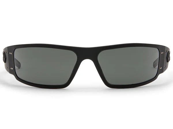 Lunettes de soleil Magnum OPz (polarisée optimisé) - Noir anodisé avec logo noir / Fumer OPz