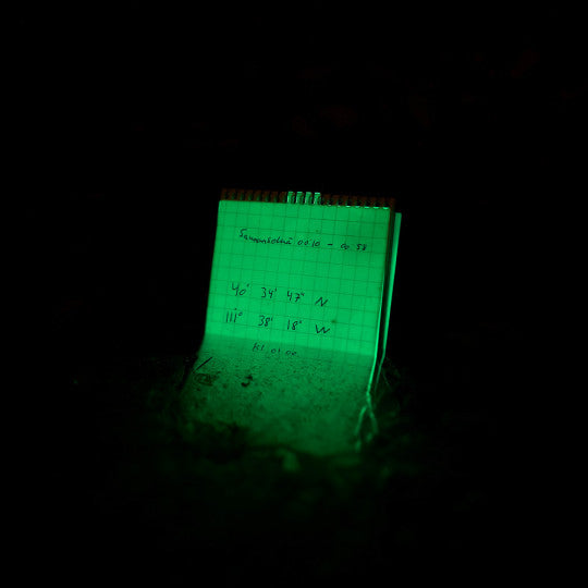 Carnet phosphorescent tout-temps 60 pages 96 x 148 cm - Olive Green