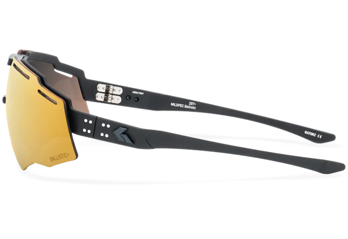 Lunettes Blastshield B2 MILSPEC Ballistic - Miroir doré non polarisé ANSI Z87+ avec antibuée