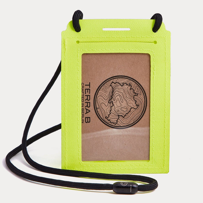 Porte Badge vertical - Jaune Fluo