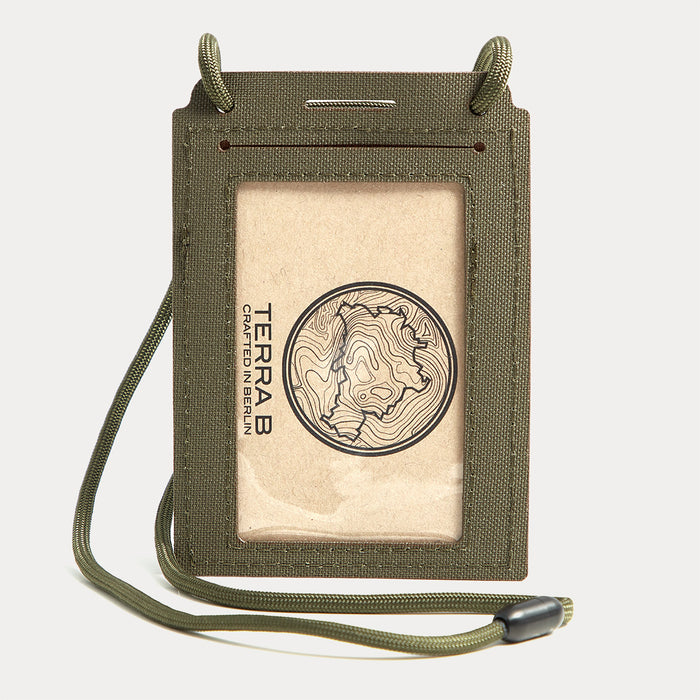 Porte Badge vertical - Olive