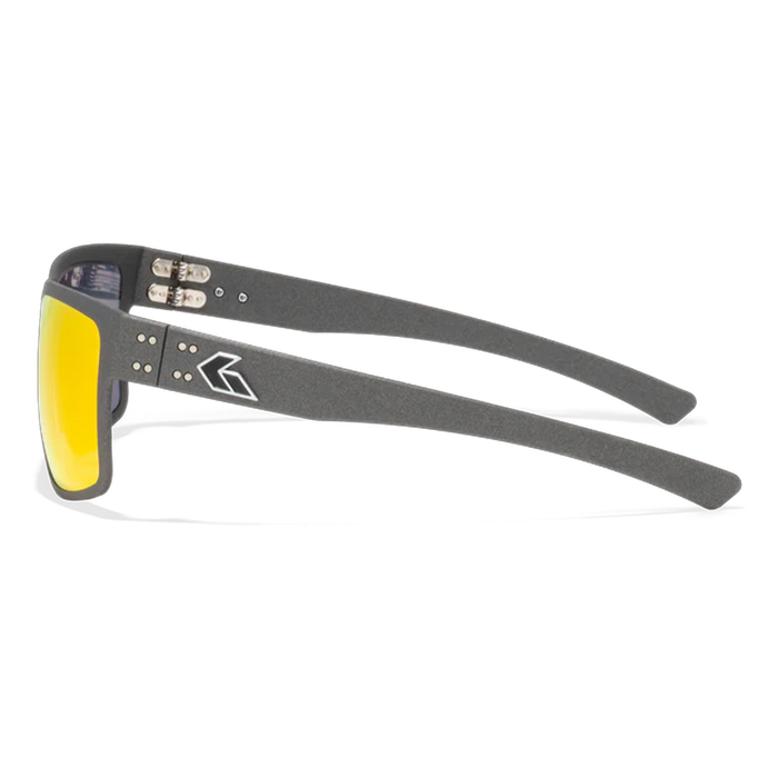 Lunettes de soleil Rig Opz (polarisé optimisé) - Cerakote Graphite avec logo argenté - Miroir Sunburst optimisés Polarisé