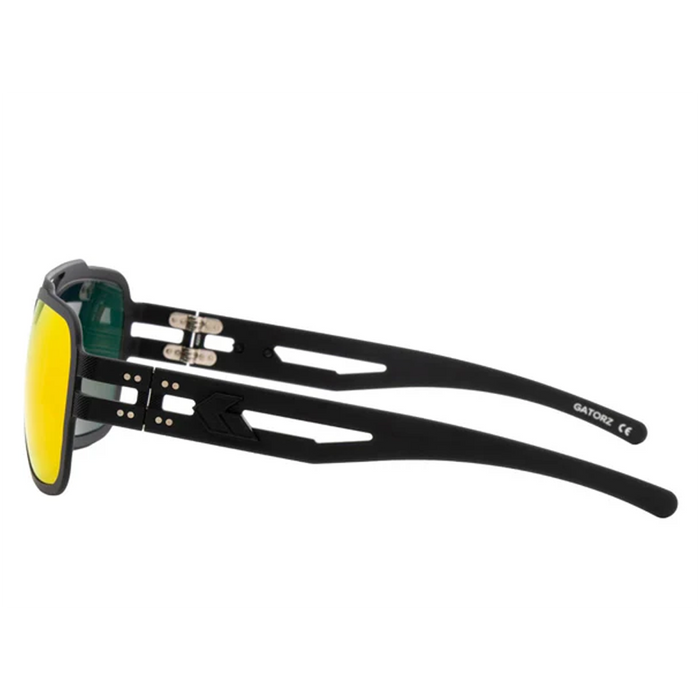 Lunettes de soleil Stark Polarisé - Anodisé Noir avec logo noir / Miroir Sunburst polarisé