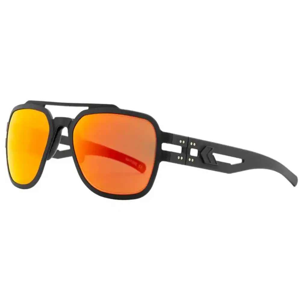 Lunettes de soleil Stark Polarisé - Anodisé Noir avec logo noir / Miroir Sunburst polarisé