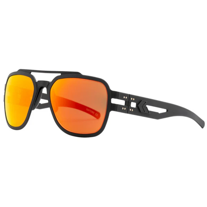 Lunettes de soleil Stark Polarisé - Anodisé Noir avec logo noir / Miroir Sunburst polarisé