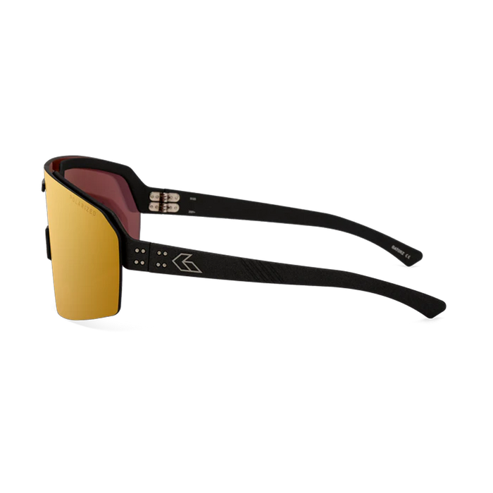 Lunettes de soleil Havok polarisé ANSI Z87 + Miroir Gold - Cerakote noir avec logo gravé