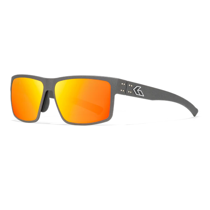 Lunettes de soleil Rig Opz (polarisé optimisé) - Cerakote Graphite avec logo argenté - Miroir Sunburst optimisés Polarisé