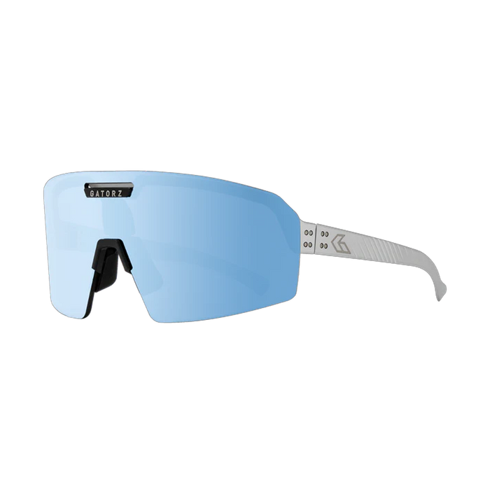 Lunettes de soleil Havok ANSI Z87 + Miroir Bleu fumé - Cerakote Blanc avec logo gravé / Fumé