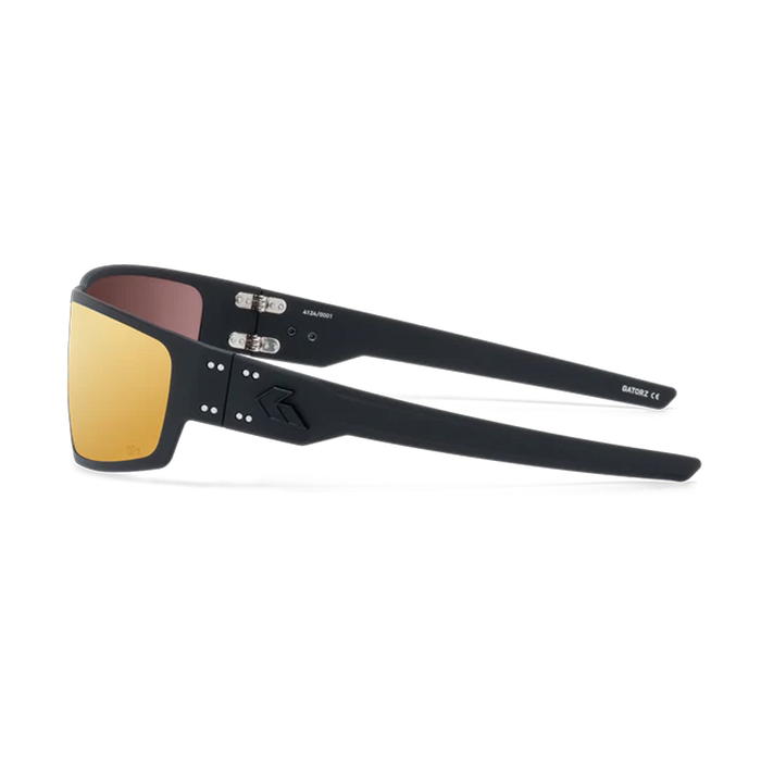 Lunettes de soleil Warhawk Opz (polarisé optimisé) - Cerakote Noir / Miroir Gold optimisés Polarisé