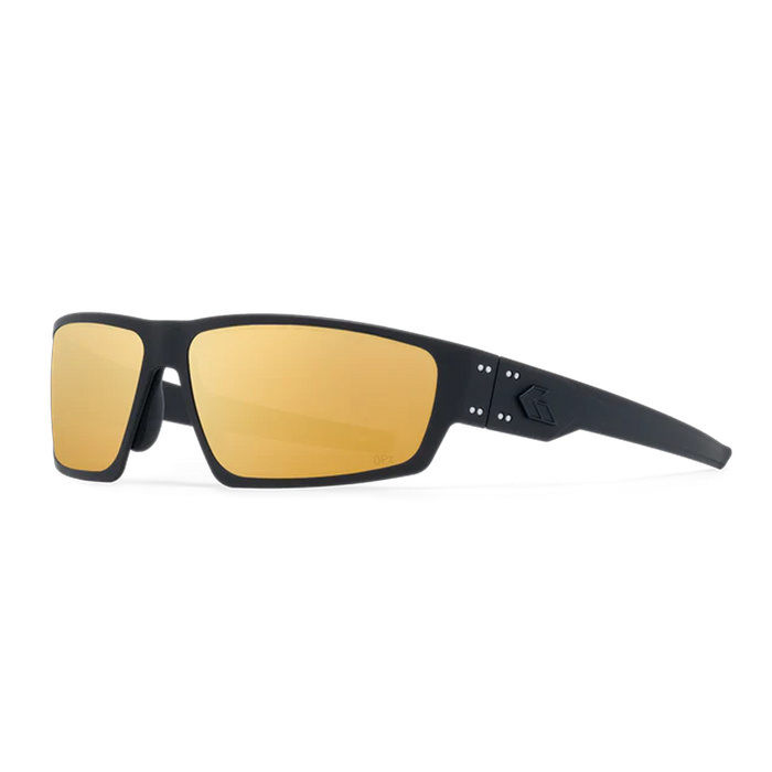 Lunettes de soleil Warhawk Opz (polarisé optimisé) - Cerakote Noir / Miroir Gold optimisés Polarisé