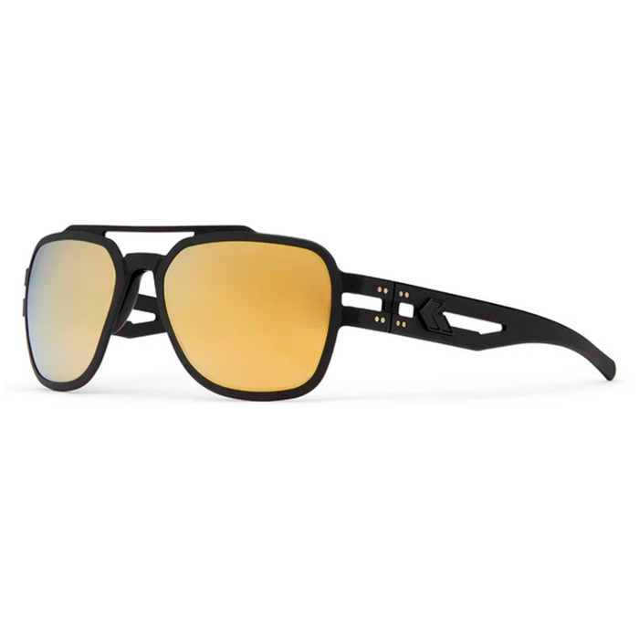 Lunettes de soleil Stark Polarisé - Anodisé Noir avec logo noir / Miroir Gold polarisé