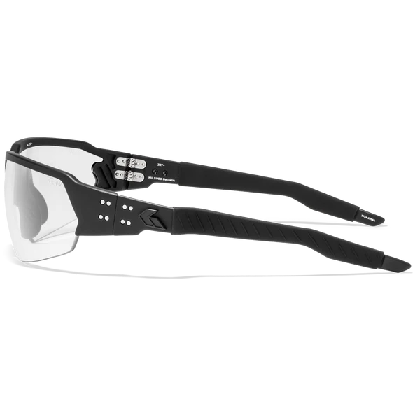Lunettes balistiques Tactis - Noir avec logo noir - Verres Inferno Photochromic avec antibuée