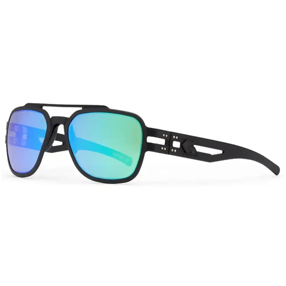 Lunettes de soleil Stark Polarisé - Anodisé Noir avec logo noir / Miroir Vert polarisé