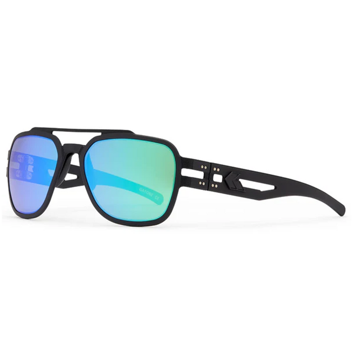 Lunettes de soleil Stark Polarisé - Anodisé Noir avec logo noir / Miroir Vert polarisé