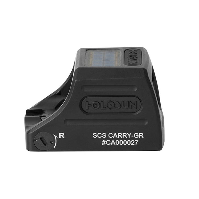 Viseur SCS-CARRY - Réticule : Vert - Bouton +/- et Panneau solaire - Sans adaptateur