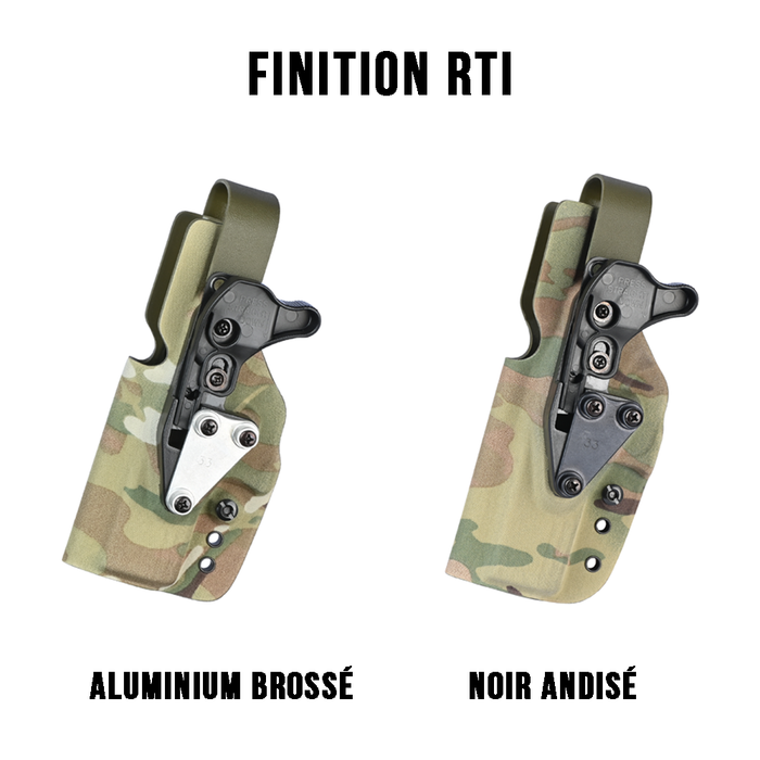 Holster XSR / Rétention niveau 2 / sans lampe - Kydex Noir Carbone