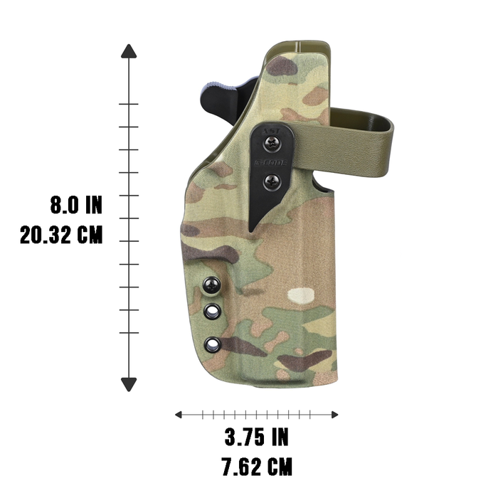 Holster XSR / Rétention niveau 2 / sans lampe - Kydex Noir Carbone