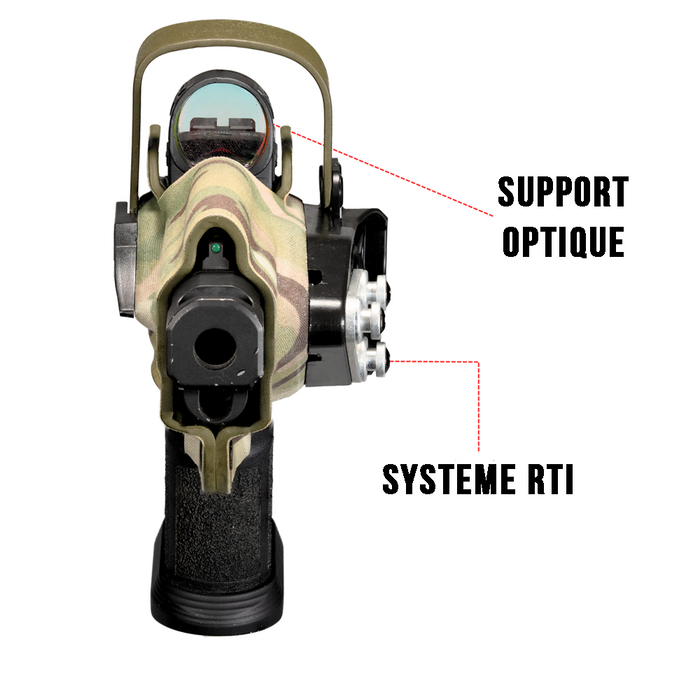 Holster XSR / Rétention niveau 2 / sans lampe - Kydex Noir Carbone
