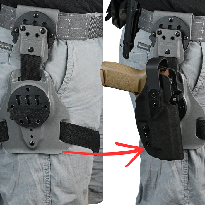 Holster XSR / Rétention niveau 2 / sans lampe - Kydex Noir Carbone