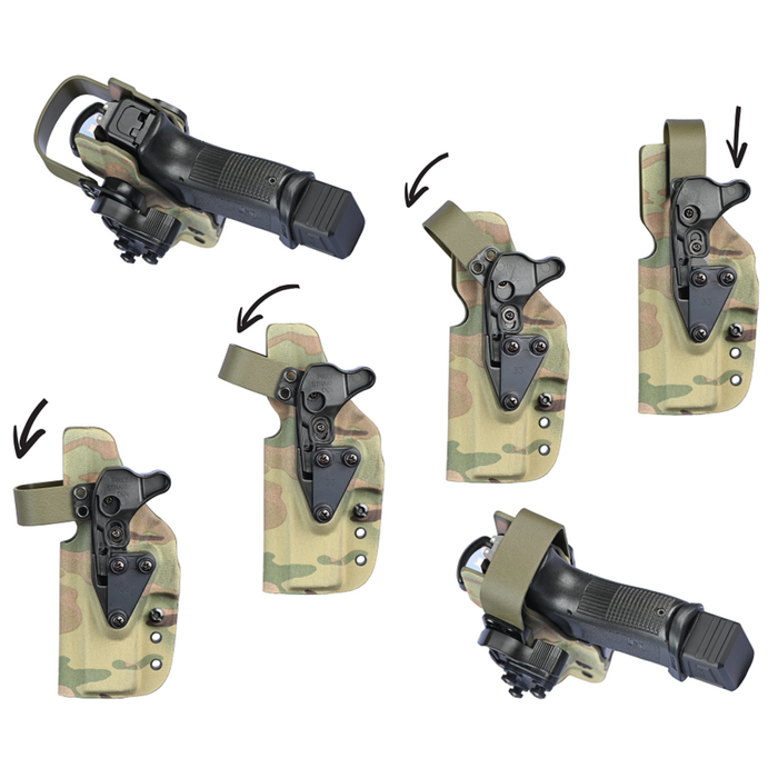 Holster XSR / Rétention niveau 2 / sans lampe - Kydex Noir Carbone