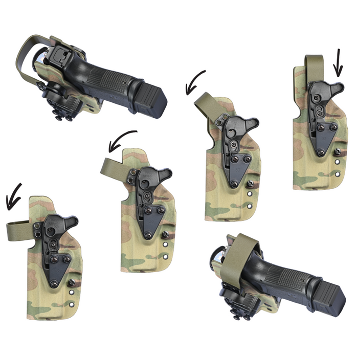 Holster XSR / Rétention niveau 2 / avec lampe - Kydex Noir