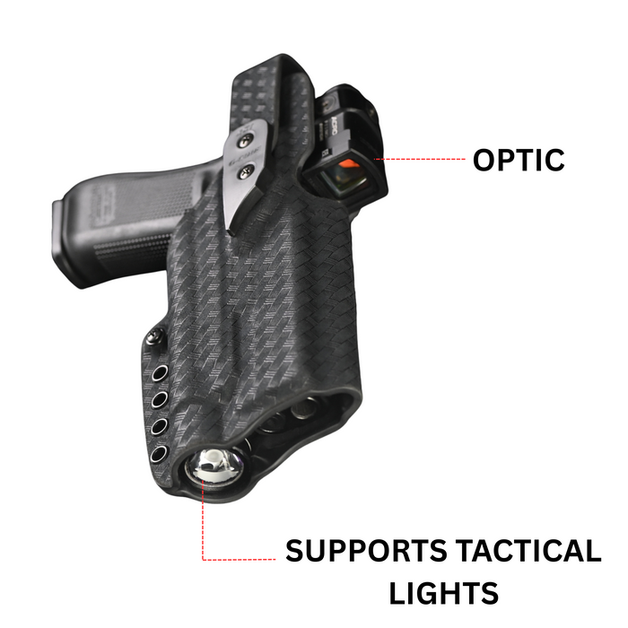 Holster XSR / Rétention niveau 2 / avec lampe - Kydex Noir