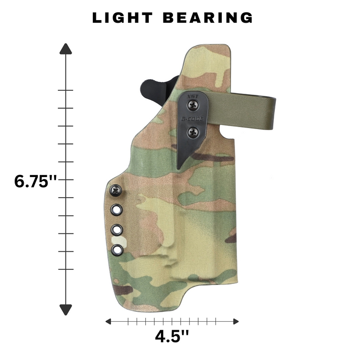 Holster XSR / Rétention niveau 2 / avec lampe - Kydex Noir