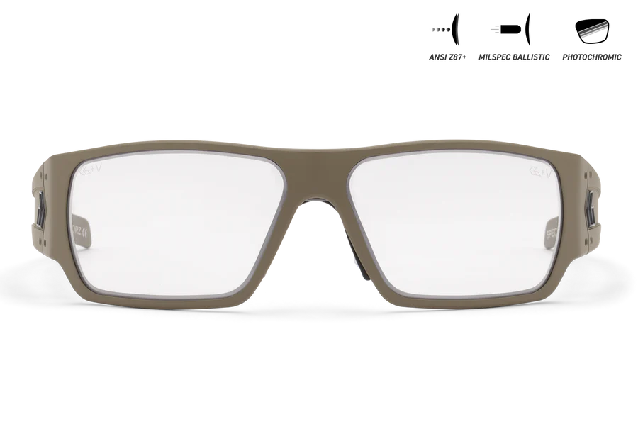 Lunettes Specter MILSPEC Ballistic - Photochromic w/ Anti-Fog (ANSI Z87+) - Tan Cerakote