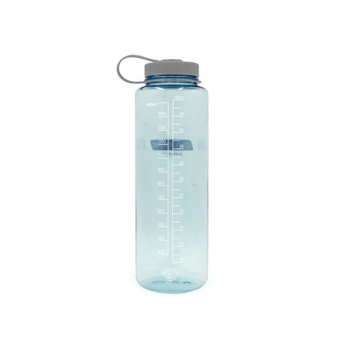 Gourde - Grande Ouverture -  1,5L - Bleu transparent - Bouchon Gris
