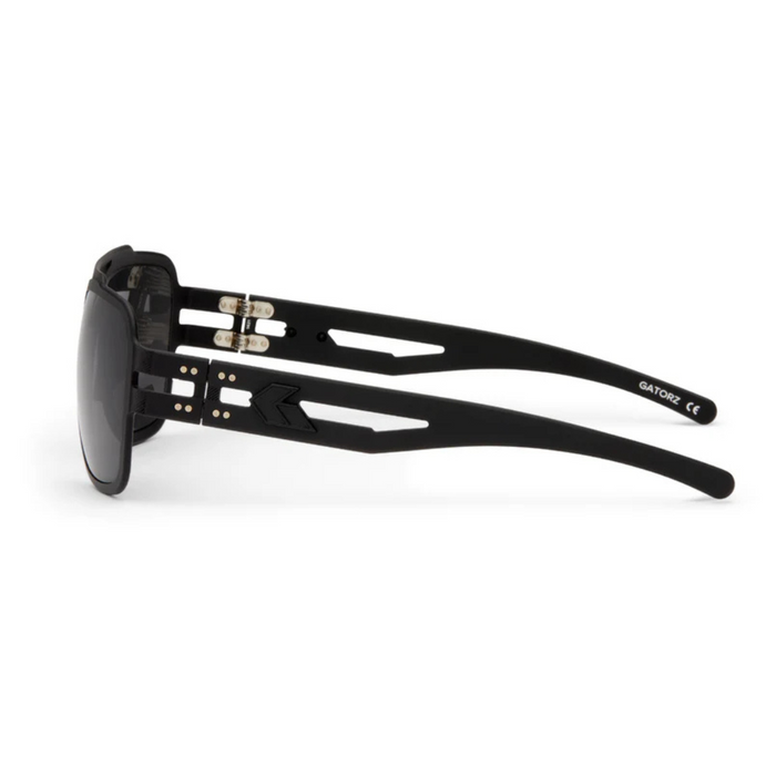 Lunettes de soleil Stark - Anodisé noir avec le logo noir / Fumée