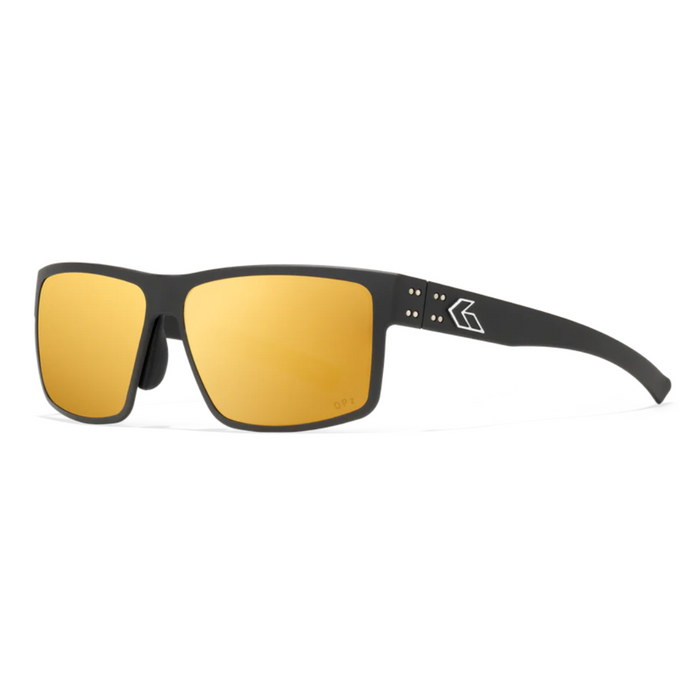 Lunettes de soleil Rig Opz (polarisé optimisé) - Cerakote noir avec logo argenté - Miroir doré polarisé digital opitmisé
