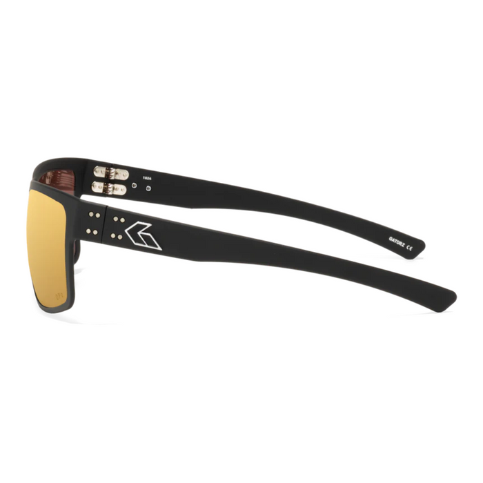 Lunettes de soleil Rig Opz (polarisé optimisé) - Cerakote noir avec logo argenté - Miroir doré polarisé digital opitmisé