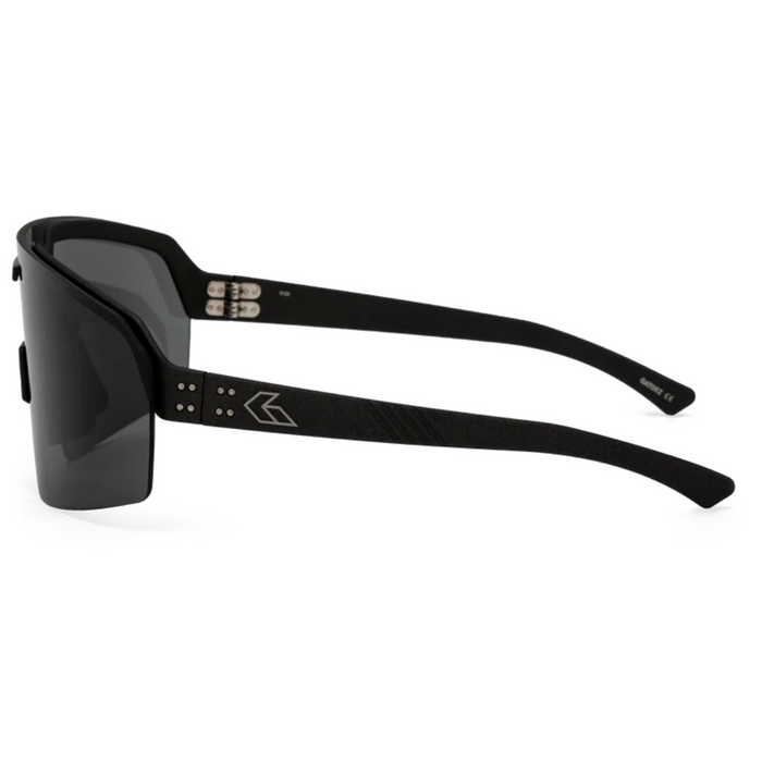 Lunettes de soleil Havok ANSI Z87 - Cerakote noir avec logo gravé / Fumé
