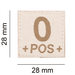 Patch Groupe Sanguin O Positif Tan - Clawgear Dimensions