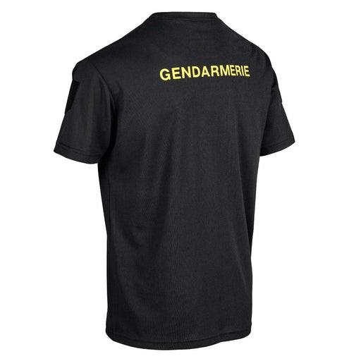 Tee-shirt Gendarmerie Noir - Cooldry Anti-humidité - Maille piquée - GM - DCA FRANCE