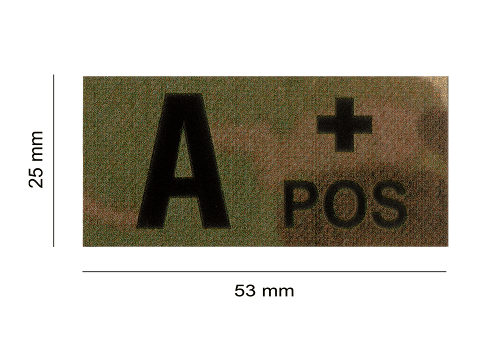 Patch Groupe Sanguin IR A Positif Multicam - Clawgear Dimensions