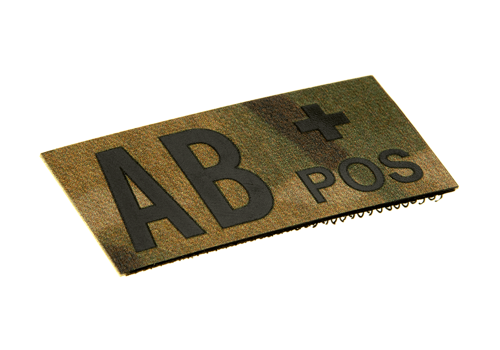 Patch Groupe Sanguin IR AB Positif Multicam - Clawgear Finitions