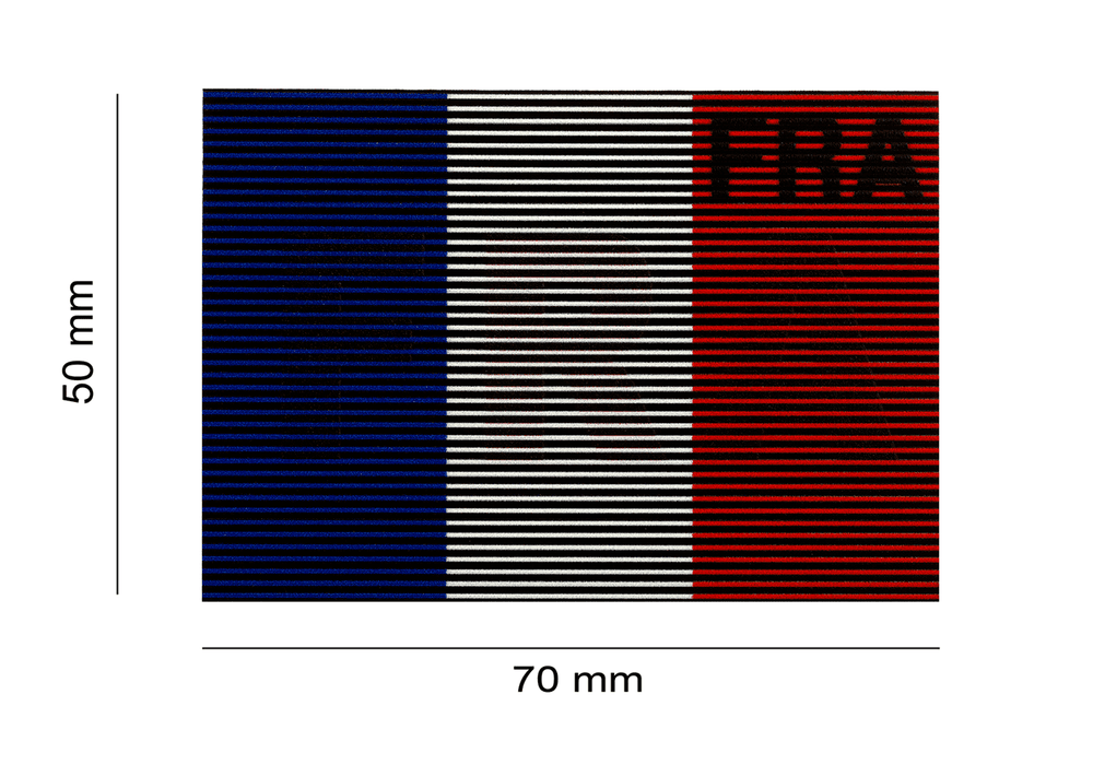 Dual Patch IR France Coloré - Clawgear Dimensions