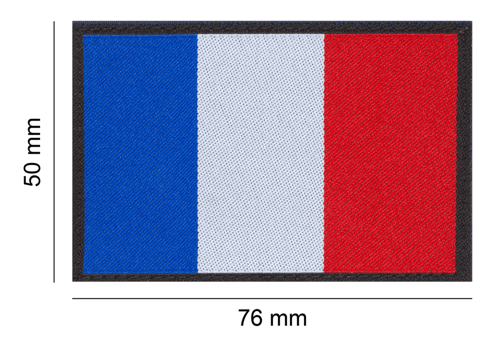 Patch brodé Drapeau Français Coloré - Clawgear Dimensions 
